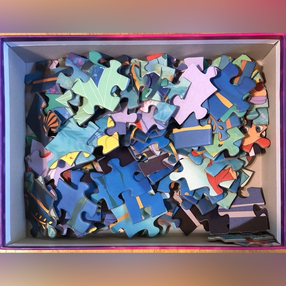 3 Disney Princess Puzzles: 100 pc Double-sided Ariel/Ursula & 2 More 48 pc - Picture 4 of 12